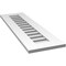 Ekena Millwork Vertical Surface Mount PVC Gable Vent: Functional, w/ 3-1/2"W x 1"P Standard Frame, 12"W x 40"H GVPVE12X4001SF - alternate 2